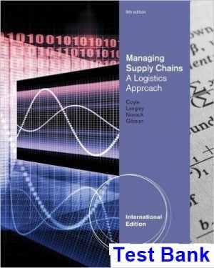 managing supply chains logistics approach international edition 9th edition coyle test bank