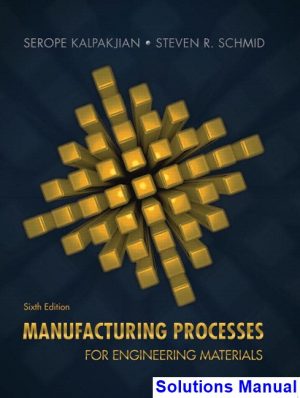 manufacturing processes engineering materials 6th edition kalpakjian solutions manual