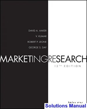 marketing research 12th edition aaker solutions manual