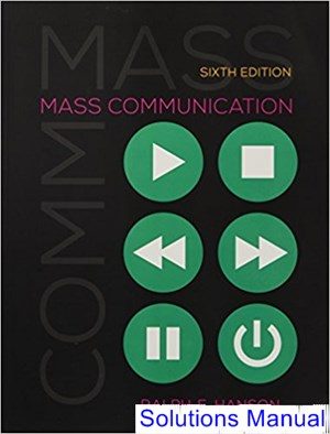 mass communication living in a media world 6th edition hanson solutions manual