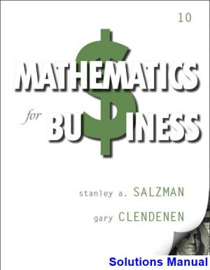 mathematics business 10th edition salzman solutions manual