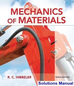 mechanics materials 10th edition hibbeler solutions manual