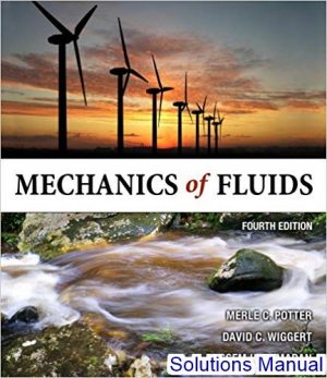 mechanics of fluids 4th edition potter solutions manual