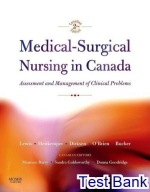 medical surgical nursing in canada 2nd edition lewis test bank