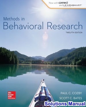 methods behavioral research 12th edition cozby solutions manual