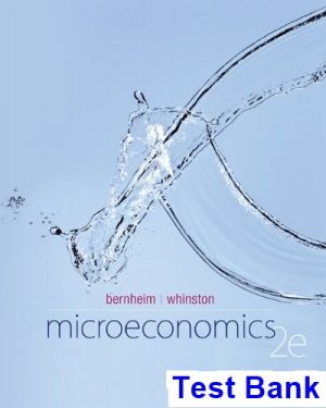 microeconomics 2nd edition bernheim test bank