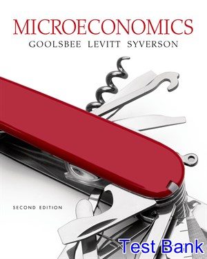 microeconomics 2nd edition goolsbee test bank