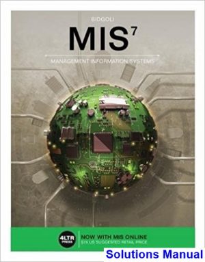 mis 7th edition bidgoli solutions manual