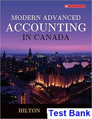 modern advanced accounting canada canadian 8th edition hilton test bank