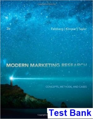 modern marketing research concepts methods cases 2nd edition feinberg test bank