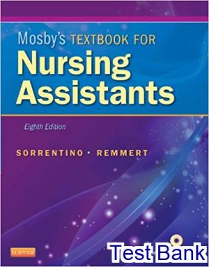 mosbys textbook for nursing assistants 8th edition sorrentino test bank