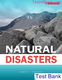 Natural Disasters Canadian 4th Edition Abbott Test Bank