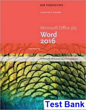 new perspectives microsoft office 365 word 2016 intermediate 1st edition shaffer test bank