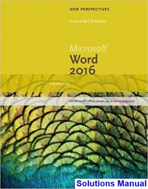 new perspectives microsoft office 365 word 2016 introductory 1st edition shaffer solutions manual