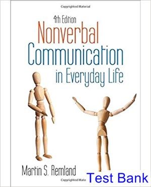 nonverbal communication in everyday life 4th edition remland test bank