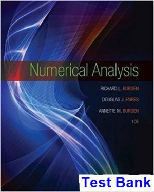 numerical analysis 10th edition burden test bank