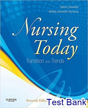 nursing today transition and trends 7th edition zerwekh test bank