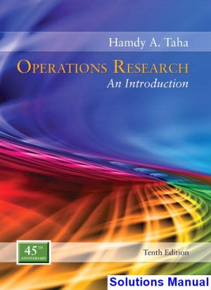 introduction to operations research 9th solutions manual