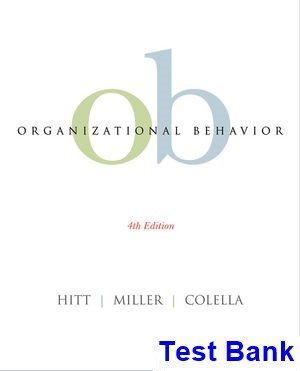 organizational behavior 4th edition hitt test bank
