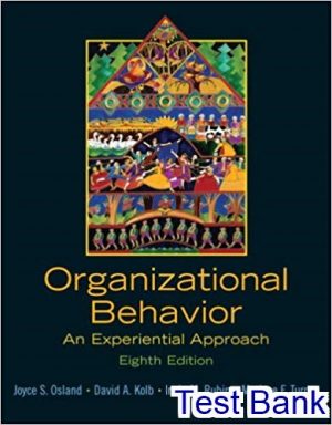 organizational behavior an experiential approach 8th edition osland test bank