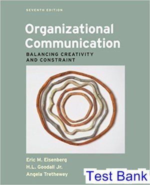 organizational communication balancing creativity and constraint 7th edition eisenberg test bank