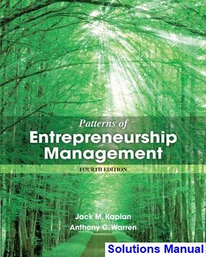 patterns entrepreneurship management 4th edition kaplan solutions manual