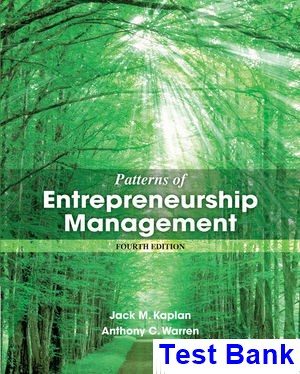 patterns entrepreneurship management 4th edition kaplan test bank