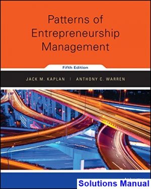 patterns entrepreneurship management 5th edition kaplan solutions manual