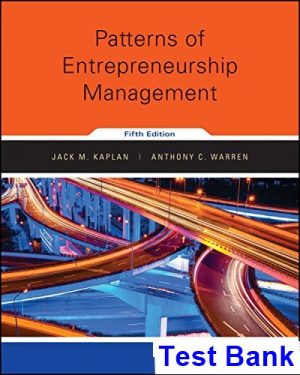 patterns entrepreneurship management 5th edition kaplan test bank