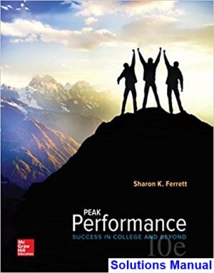 peak performance success college beyond 10th edition ferrett solutions manual