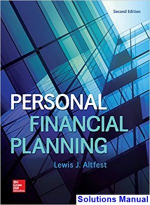 personal financial planning 2nd edition altfest solutions manual