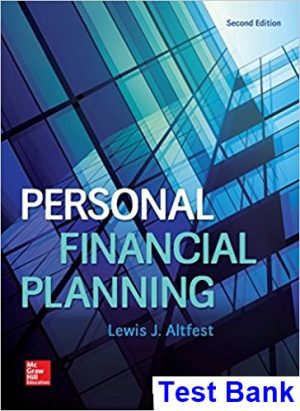 personal financial planning 2nd edition altfest test bank