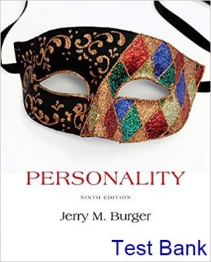 Personality 8th Edition Burger Test Bank