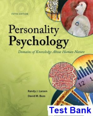 personality psychology domains knowledge about human nature 5th edition larsen test bank