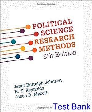 political science research methods 8th edition johnson test bank