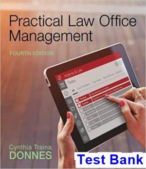 practical law office management 4th edition donnes test bank