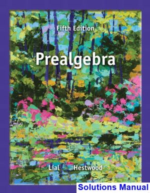 prealgebra 5th edition lial solutions manual