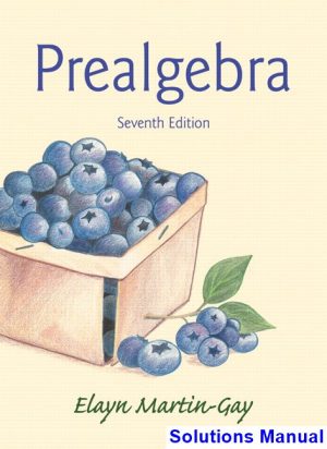 prealgebra 7th edition elayn martin gay solutions manual