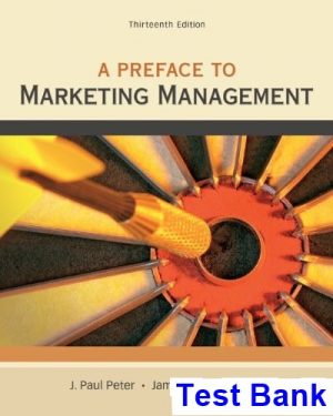 preface marketing management 13th edition peter test bank
