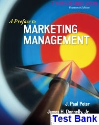 preface marketing management 14th edition peter test bank