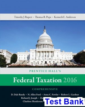 prentice halls federal taxation 2016 comprehensive 29th edition pope test bank