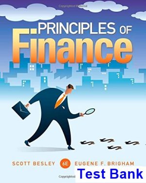 principles finance 6th edition besley test bank