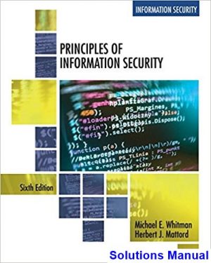 principles information security 6th edition whitman solutions manual