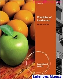 principles leadership international edition 7th edition dubrin solutions manual