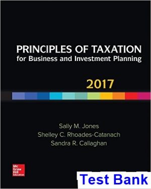 principles taxation business investment planning 20th edition jones test bank
