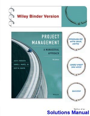 project management managerial approach 9th edition meredith solutions manual