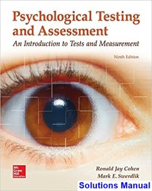 psychological testing assessment 9th edition cohen solutions manual