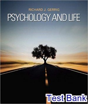 psychology and life 20th edition gerrig test bank