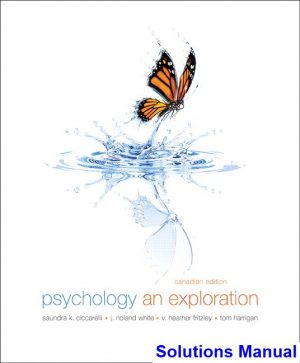 psychology exploration canadian 1st edition ciccarelli solutions manual