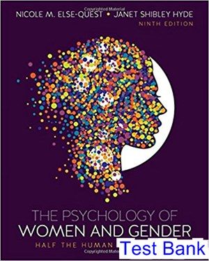 psychology of women and gender half the human experience 9th edition else quest test bank
